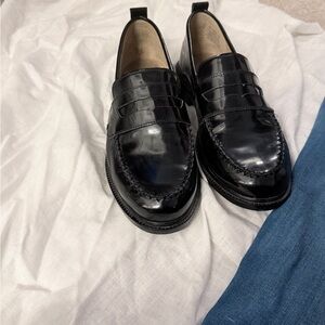 Kelsi Dagger Shiny Black Loafers